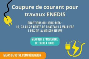 "Coupure de courant pour travaux"