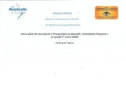 Inauguration du dispositif Participation Citoyenne - La Membrolle-sur-Choisille